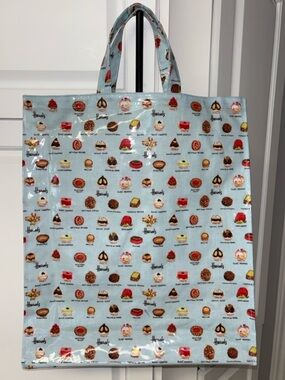 HARRODS London “British Cakes” High Tea Sweets Desserts Coated Cotton Tote Bag